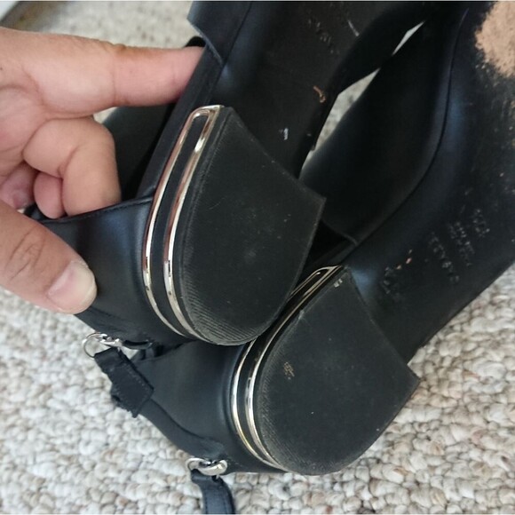 Casadei Black Twist Open Toe sandals Size 7.5 - Picture 12 of 12